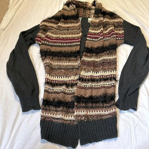 BKE Open front Cardigan Sweater size large boho